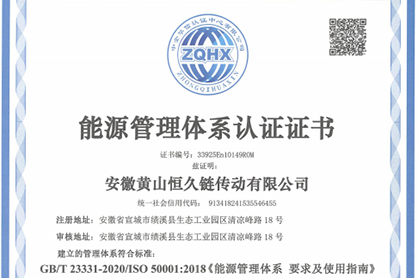Huangshan Hengjiu besteht erfolgreich das jährliche Audit des Energiemanagementsystems.